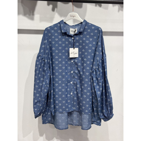 Belle chemise imprimé Coeurs