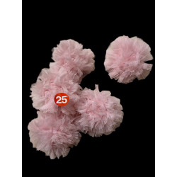 Cinq Boules en tulle rose