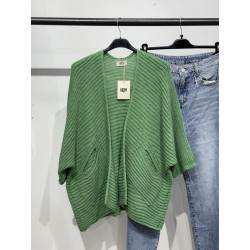 Grand gilet en coton Vert