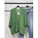 Grand gilet en coton Vert
